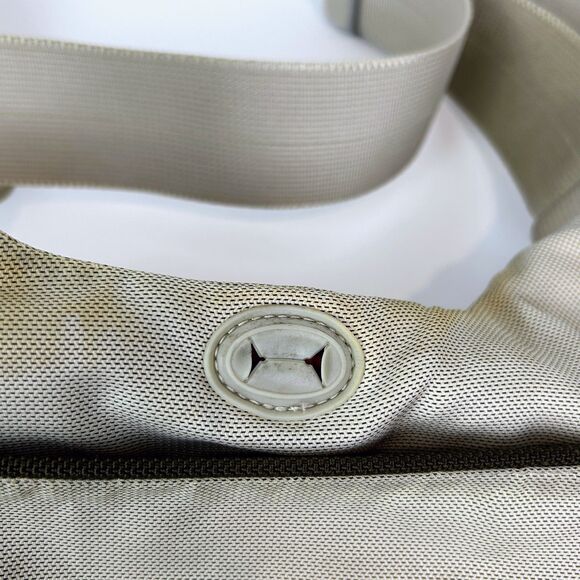 Tumi T Tech Flow Flap Crossbody Bag Nylon Beige Travel Handbag Messenger Purse - Picture 11 of 16